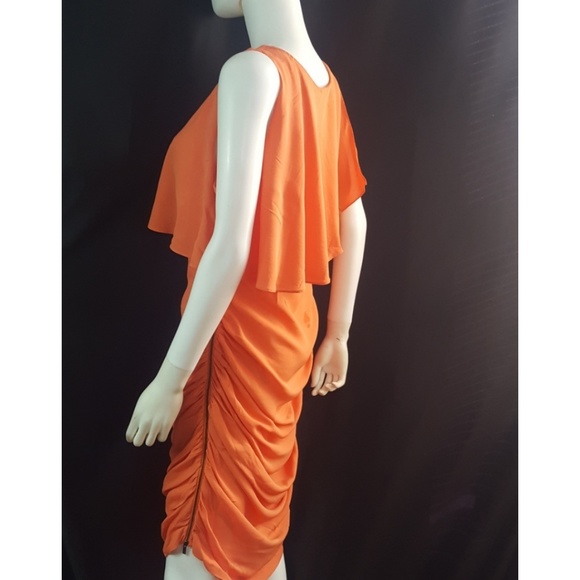 BCBGMAXAZARIA Draped Side Zip Dress - Picture 6 of 8